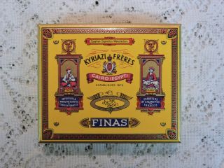 Vintage Kyriazi Freres Finas Cigarettes Flat Box Pack Empty Display Only Egypt