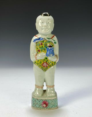 Antique Chinese Porcelain Statue Of Standing Figure