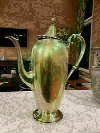 Gorham Sterling Silver Teapot 444 Grams 9 1/2 " Tall 391 Coffee Pot Demitasse