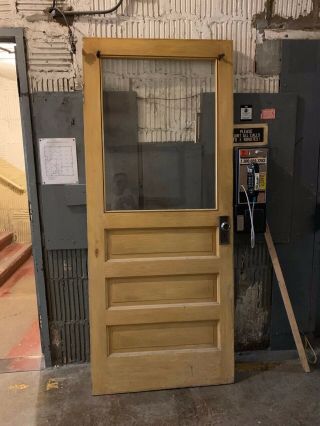 Antique Wood Door,  Interior Door With Window