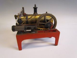 Antique Signed Weeden Cast Iron & Brass Steam Engine