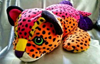 Large Lisa Frank Hunter Leopard Cheater 24 " Colorful Plush Vintage 1998