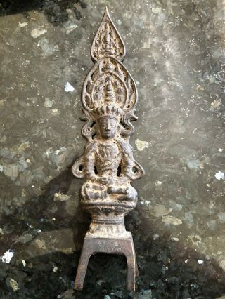 Antique Chinese Hand Carved Bronze Buddha Figure