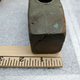 2 Vintage Copper Hammer Heads.  4 x 1.  5 @ 3 lbs 11 Oz,  2 lbs 7 Oz. 3