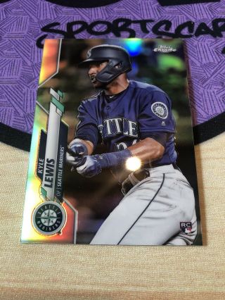 Kyle Lewis 2020 Topps Chrome Image Variation Refractor Sp Pictures/surface