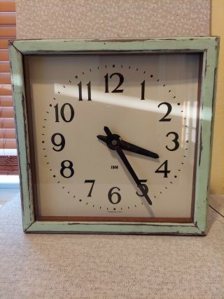 Vintage Ibm Wall Clock School Academy University - Model 565 - 2cb