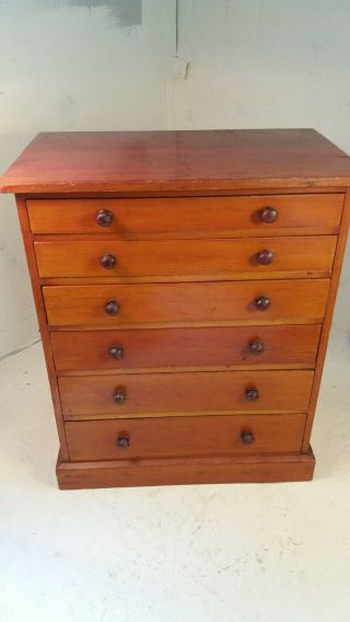 Antique Miniature Collectors Chest Of Drawers
