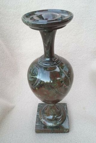 Antique Victorian English Neoclassical Cornish Serpentine Stone Vase Grand Tour