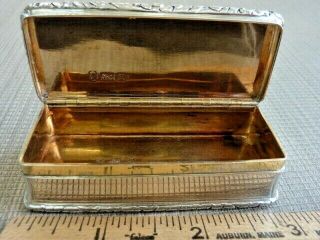 1830 Nathaniel Mills Birmingham England Sterling Silver Snuff Box (58285) 3