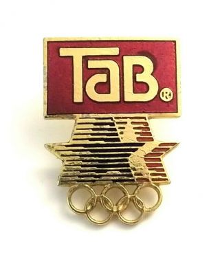 Vintage Cola Coca Collectible Pin - 1984 La Los Angeles Olympics Tab Soda Pin