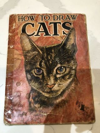 Vtg How To Draw Cats By Walter T.  Foster How To Draw Art Books Series