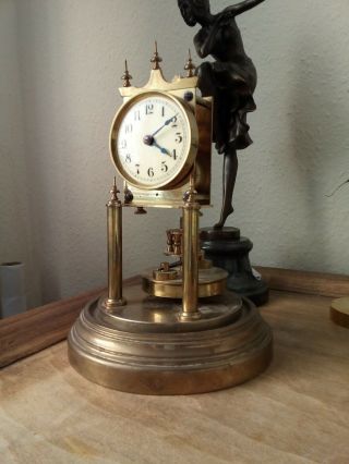 Gustav Becker 400 day torsion anniversary antique dome clock 2