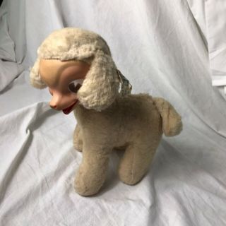 Vintage Rushton My Toy Sheep Ivory Rubber Face Lamb Standing Morning Sheep