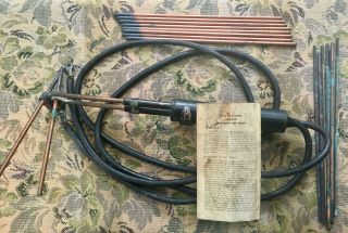 Vintage Craftsman Arc Torch With Extra Arcair Copperclad Rods & Instructions