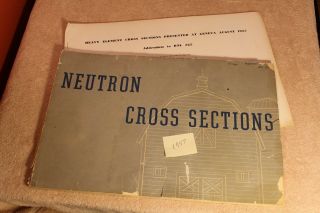 Vintage 1957 Neutron Cross Sections Large Book Atomic Energy Commission Vg