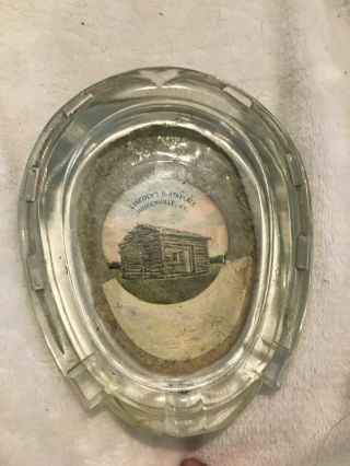 Vintage Abraham Lincoln Birthplace Hodgenville Ky.  Ash Tray