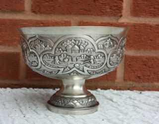 19th Century Indian Calcutta Solid Silver Bowl