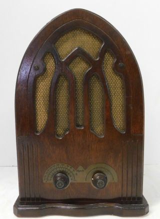 Outstanding Rare Antique Majestic " Gothic " Cathedral Radio Model 194
