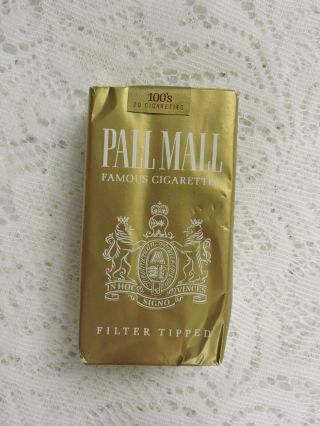 Vintage Pall Mall Filter Tipped 100 