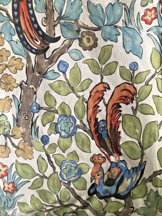 Pottery Barn Mayne Duvet Cover Exotic Birds Floral Rare King 3