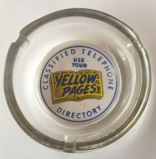 Vintage Yellow Pages Telephone Directory Ashtray