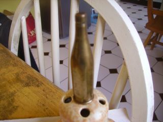 Lovely Vintage Wheel & Flint Brass Pocket Petrol Lighter In The Form Of A Bottle
