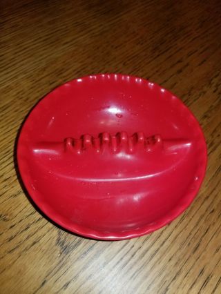 Vintage Willert Home Products Melamine Plastic Red Ashtray Mid Century Round 5”