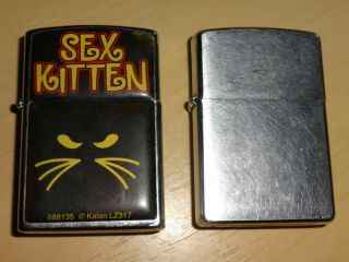 Zippo And Sex Kitten Kalan Lighters