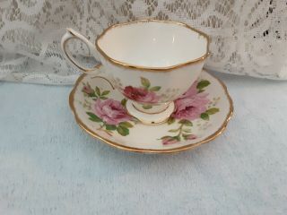 Vintage Teacup And Saucer Royal Albert American Beauty