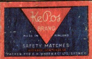 Matchbox Label Finland Kepos Brand Average Contents 60