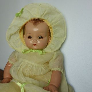 Vintage Ideal Baby Doll Molded Hair Sleep Eyes Composition Outfit