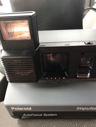 Vintage Polaroid Impulse Af 600 Plus Instant Film Camera And Leather Case