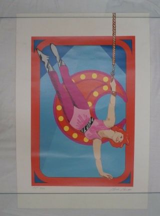 Vintage Serigraph Bob Pardo Pencil Signed Numbered Limited Edition " Lilly "