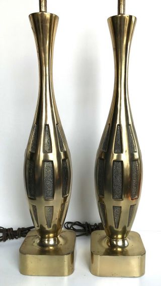 Vintage Brass Lamps Westwood Laurel Mid Century Modern 2