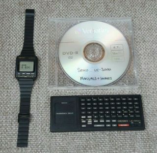 Seiko Uc - 3000 Very Rare Vintage Computer Watch (memo - Diary)