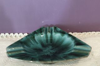 Vintage Blue Mountain Pottery Ashtray Green Glaze Marked Bmp Canada