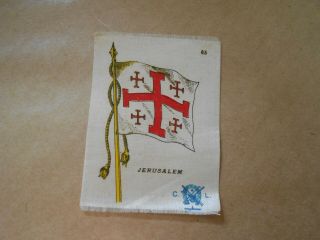 1916 Uruguayan Cigarrillos Londres Cigarrette Silk Card Jerusalem Flag
