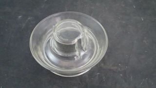 Vintage Glass Chicken Waterer Base 5 1/2 " Wide For Glass Ball Canning Jar