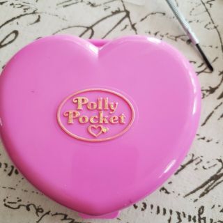 Vintage Polly Pocket Pink Heart Starlight Castle 1992 Bluebird Compact No Figure