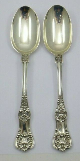 2 Authentic Tiffany & Co.  English King Sterling Silver 8 1/2 " Vegetable Spoon 