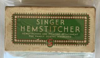 Singer Hemstitcher: Sewing Machine Attachment,  Vintage Singer Needles In Sleeve