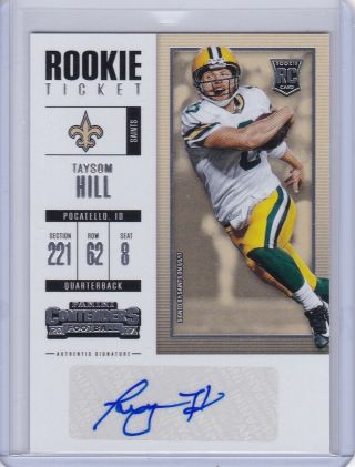 2017 Taysom Hill Contenders Rookie Ticket Auto Card 249 Rc