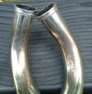 VINTAGE YAMAHA RD350 RIGHT AND LEFT HEAD PIPES TO ATTACH CYLINDERS TO MUFFLERS 3