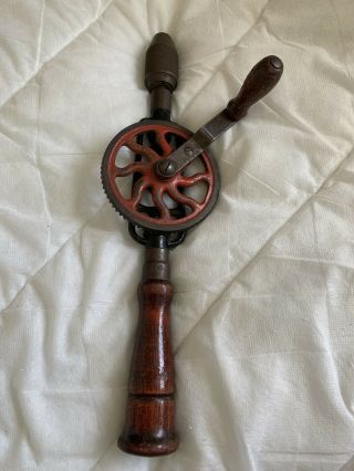 Vtg.  Millers Falls No.  2 Hand Crank Drill Eggbeater Made In U.  S.  A.  Tool
