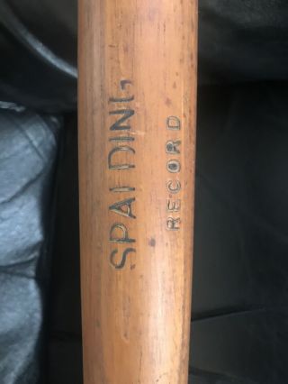 Spalding Record Antique Baseball Bat 1908 - 1914