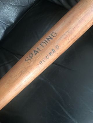 Spalding Record Antique Baseball Bat 1908 - 1914 2