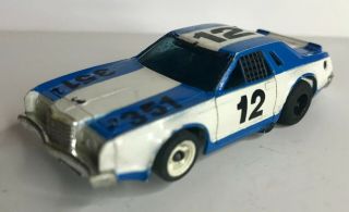 Aurora Afx G - Plus Vintage Slot Car Ford Thunderbird 353 12 1074 White Blue