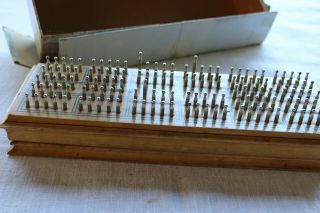 Antique Pull - Up Cribbage Game With Silver Pins And Wooden Board
