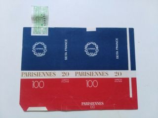 Opened Empty Cigarette Soft Pack - 100 Mm - Paraguay - Parisiennes
