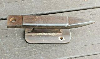 Vintage Small Steel Bench Anvil 4lbs Jeweler Blacksmith Tinsmith Old Tools